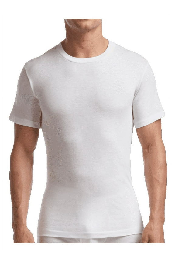 Men's Tall Supreme Cotton Blend crew-neck T-shirt Undershirt-2 Pack