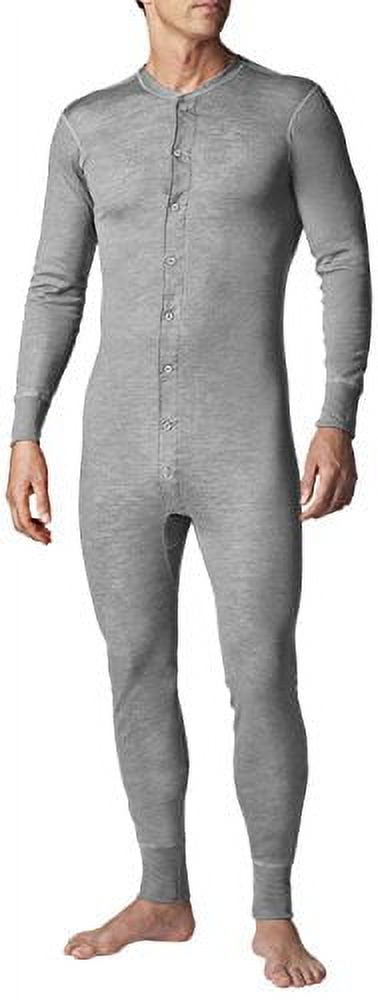 The Premium Union Suit. Stanfield's Cotton Union Suit in Grey or Red 