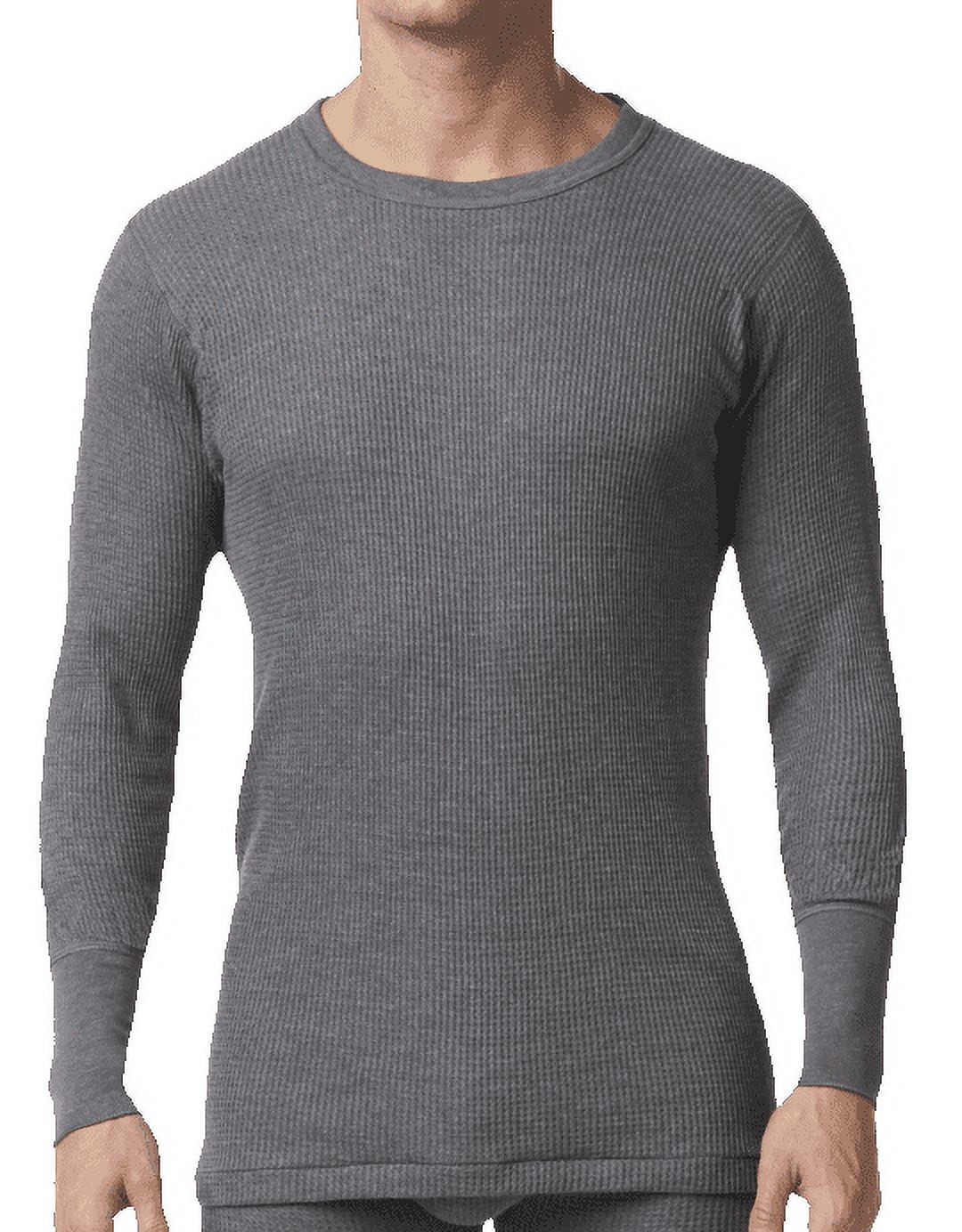 Misty Mountain Men's Thermal Base Layer Long Sleeve Undershirt Top Cotton  Waffle Knit