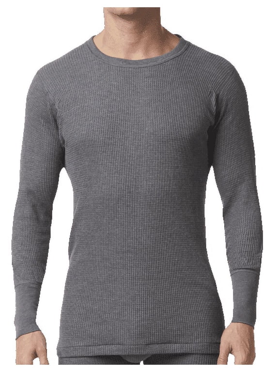 Men's Thermal Waffle Knit Long Sleeve Undershirt Baselayer
