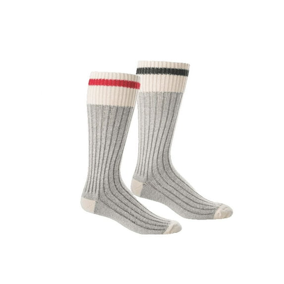 Stanfield's Unisex Stripe Cotton Blend Socks, 2 Pack