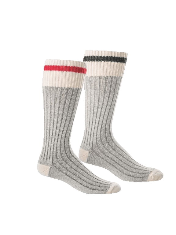 Unisex Stripe Cotton Blend Socks, 2 Pack