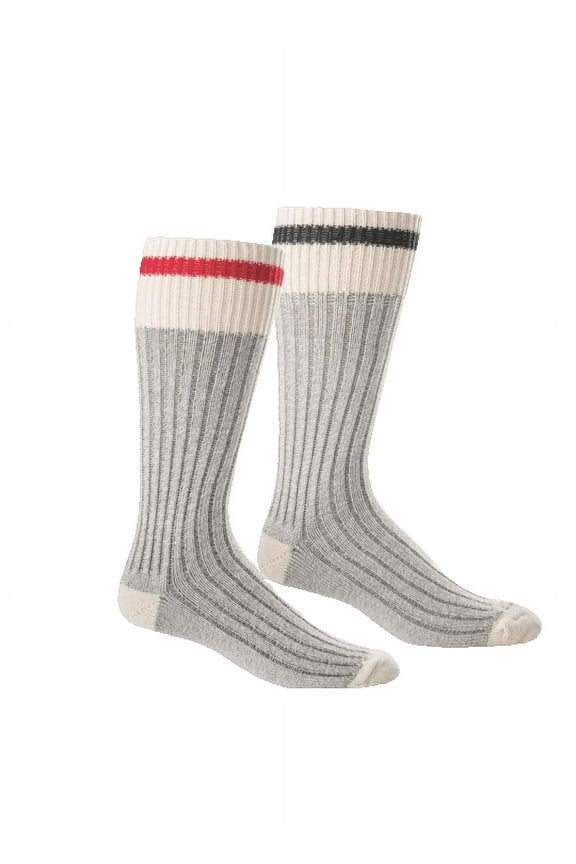 Unisex Stripe Cotton Blend Socks, 2 Pack