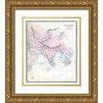 thumbnail image 1 of Stanford 12x13 Gold Ornate Wood Framed with Double Matting Museum Art Print Titled - World Known to Ancients Asia - Stanford 1830, 1 of 4