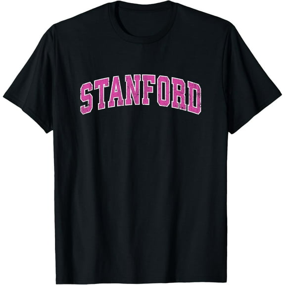 Stanford California CA Vintage Sports Design Pink Design T-Shirt