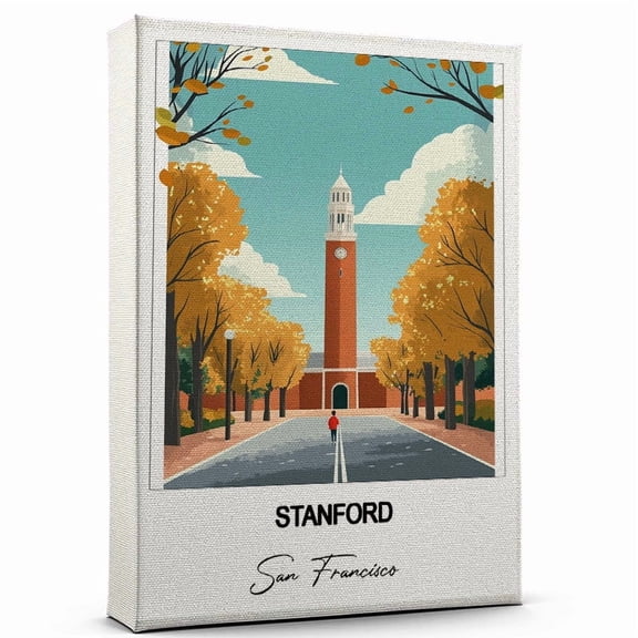 Stanford Canvas Wall Art Travel-Inspired Home Decor Featuring San Francisco Art Canvas Unique Gift for Travel Canvas Ready to Hang