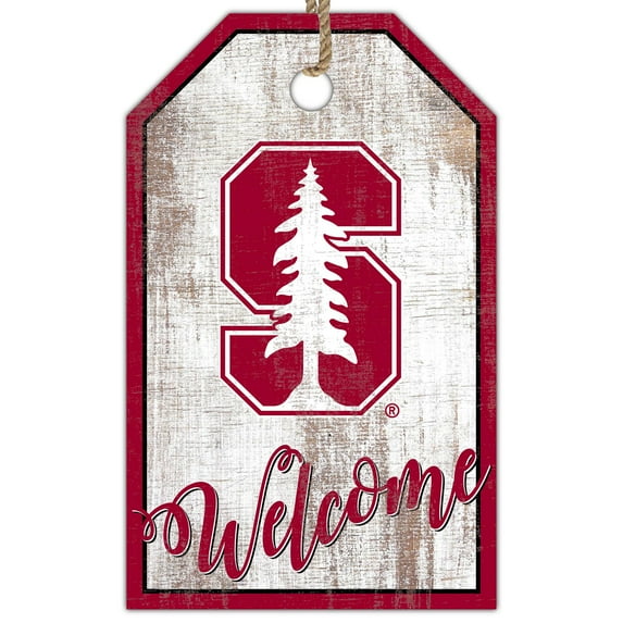 Stanford Cardinal 11'' x 19'' Welcome Team Tag Sign