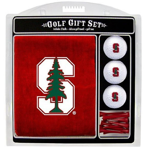 Stanford Cardinal Embroidered Golf Towel, 3 Golf Ball, And Golf Tee Set