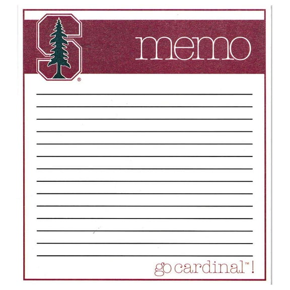 Stanford Cardinal Memo Note Pad - 2 Pads