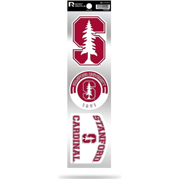 Stanford Cardinal Triple Retro Throwback Spirit Decals Flat Vinyl Auto Home Sticker Sheet University of