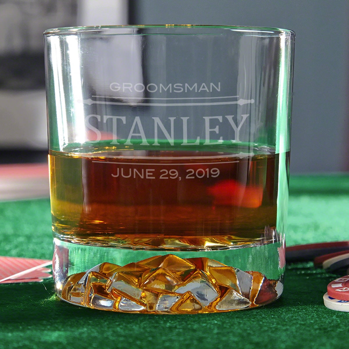 Stanford Engraved Whiskey Glass