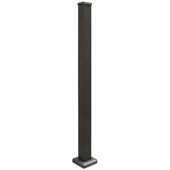 Stanford Railing Post Kit Aluminum Post Kit for Stanford Railing, Made with Durable & Low-Maintenance Black Textured Powder-Coat Finish (2.5 in. x 2.5 in. x 39 in.)