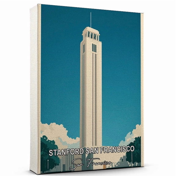 Stanford San Francisco Travel Canvas Wall Art San Francisco Canvas A Scenic Artwork That Evokes Calmness, Wanderlust, and Connection with the World