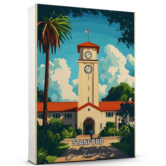 Stanford Travel Canvas Wall Art San Francisco Canvas A Scenic Artwork That Evokes Calmness, Wanderlust, and Connection with the World