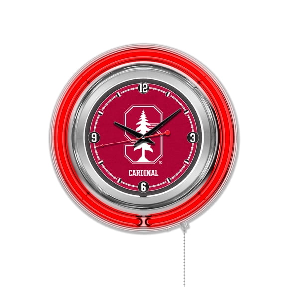 Holland Bar Stool Stanford Double Neon Ring, 15" dia. Logo Clock