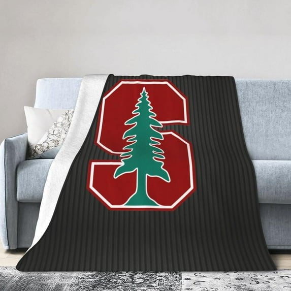 Stanford University Fleece Blanket, Very Soft Microfiber Flannel Blanket for Couch Warm and Cozy for All Seasons
