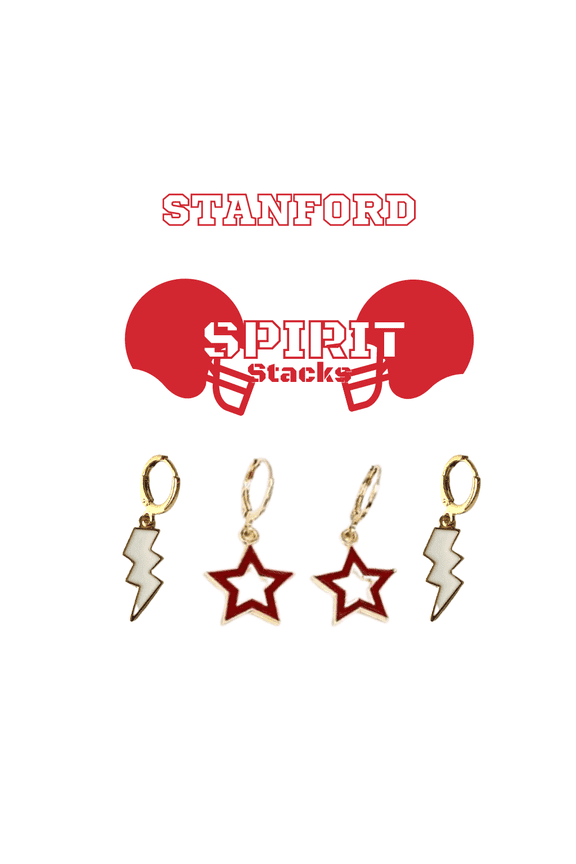 Stanford University Spirit Earring Stack