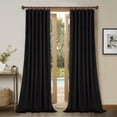 thumbnail image 1 of StangH Blackout Curtains for Bedroom - Velvet Black Curtain Panel for Sliding Door Thermal Insulated Window Treatment Set for Living Room/Basement, W52x L84, 2 Panels, 1 of 9
