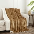 thumbnail image 1 of StangH Sherpa Blanket Queen - Super Soft Fuzzy Bed Blanket Wool Like Reversible Velvet Plush Couch Blanket Thick Warm Throws for Winter, Camel, Queen Size 90 x 90, 1 of 8