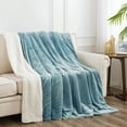 thumbnail image 1 of StangH Twin Size Throw Blanket - Thick Reversible Sherpa Blanket for Couch Soft Warm Dog Blanket Cozy Plush Fuzzy Flannel Fleece Throws for Bed Sofa Chair Travel, Twin Size 60 x 80, 1 of 8