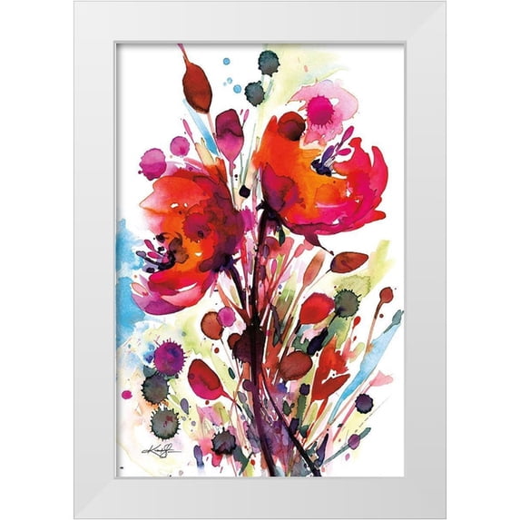 Stanion, Kathy Morton 13x18 White Modern Wood Framed Museum Art Print Titled - Floral Dream II