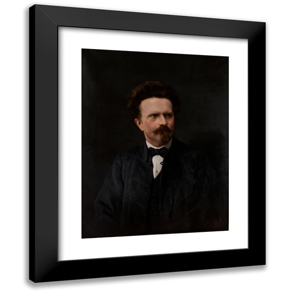 Stanisław Bieńkiewicz 15x18 Black Modern Framed Museum Art Print Titled - Portrait of Walery Rzewuski (1901)