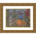 thumbnail image 1 of Stanisław Ignacy Witkiewicz 24x19 Gold Ornate Framed and Double Matted Museum Art Print Titled - Composition with Figures Running Around (1922), 1 of 4