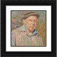 thumbnail image 1 of Stanisław Kamocki 12x12 Black Ornate Wood Framed Double Matted Museum Art Print Titled: Self-Portrait (circa 1935), 1 of 5
