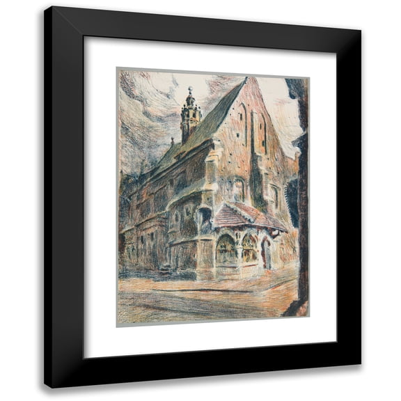 Stanisław Kamocki 18x24 Black Modern Framed Museum Art Print Titled - St. Barbara (1911)