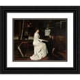 thumbnail image 1 of Stanisław Lentz 14x12 Black Ornate Wood Framed Double Matted Museum Art Print Titled: At the Piano (1882-1886), 1 of 5