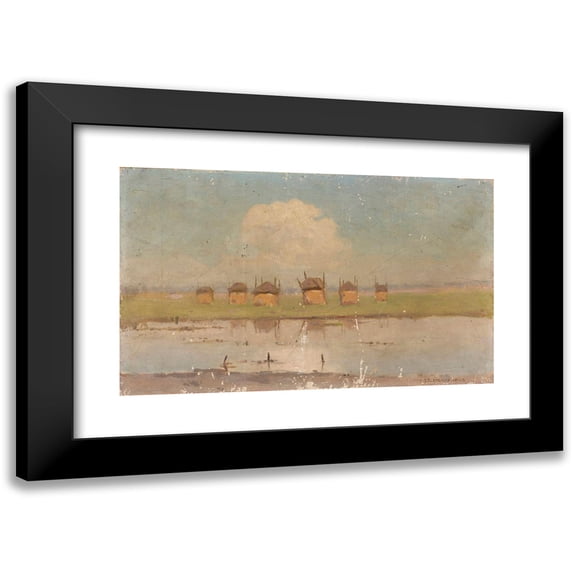 Stanisław Straszkiewicz 14x11 Black Modern Framed Museum Art Print Titled - Cloud