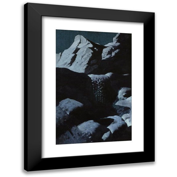 Stanisław Witkiewicz 11x14 Black Modern Framed Museum Art Print Titled - Winter Landscape from the Tatra Mountains