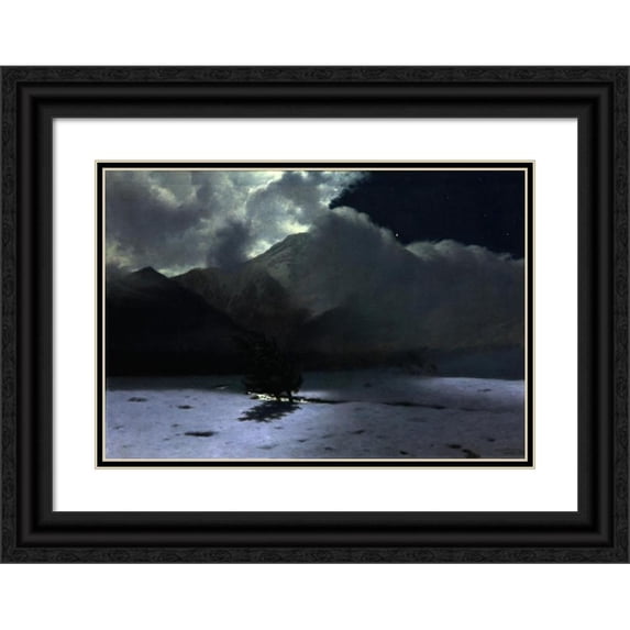 Stanisław Witkiewicz 24x18 Black Ornate Framed Double Matted Museum Art Print Titled: Foehn Wind (1895)