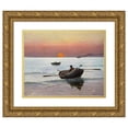 thumbnail image 1 of Stanisław Witkiewicz 24x20 Gold Ornate Framed and Double Matted Museum Art Print Titled - Sunset on the Sea (1887), 1 of 4