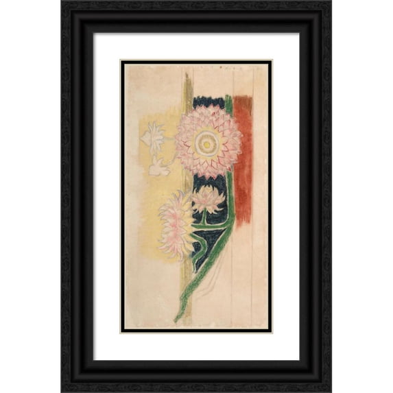 Stanisław Wyspiański 10x14 Black Ornate Wood Framed Double Matted Museum Art Print Titled: Everlasting. Project for Painting Decoration of the Franciscan Church Presbytery in Krakow (18