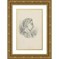 thumbnail image 1 of Stanisław Wyspiański 13x18 Gold Ornate Wood Frame and Double Matted Museum Art Print Titled - Man's Head in a Laurel Wreath (1882-1885), 1 of 4