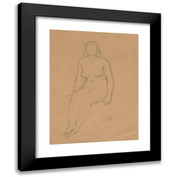Stanisław Wyspiański 15x18 Black Modern Framed Museum Art Print Titled - A Woman's Act .