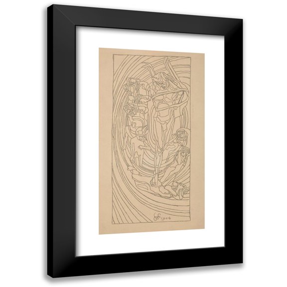 Stanisław Wyspiański 15x24 Black Modern Framed Museum Art Print Titled - Apollo (1905)
