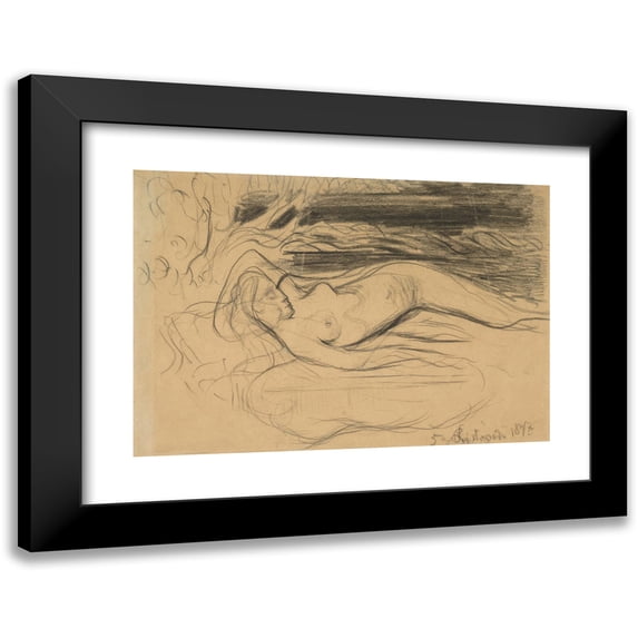 Stanisław Wyspiański 18x14 Black Modern Framed Museum Art Print Titled - Tethys. Sketch for the Illustration of 'Iliad' Homer (1897)