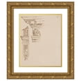thumbnail image 1 of Stanisław Wyspiański 20x24 Gold Ornate Framed and Double Matted Museum Art Print Titled - Studies of Elements of Italian Architecture (1890), 1 of 4