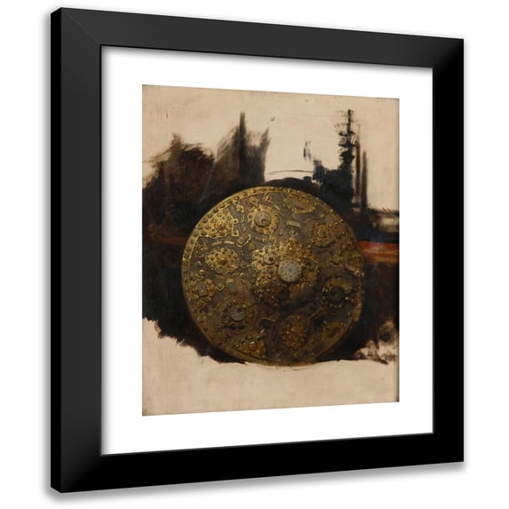 Stanisław von Chlebowski 12x14 Black Modern Framed Museum Art Print Titled - Study of an Oriental Shield (1879)