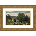 thumbnail image 1 of Stanislas Lépine 14x10 Gold Ornate Wood Frame and Double Matted Museum Art Print Titled - View on the Outskirts of Caen (1872-1875), 1 of 4