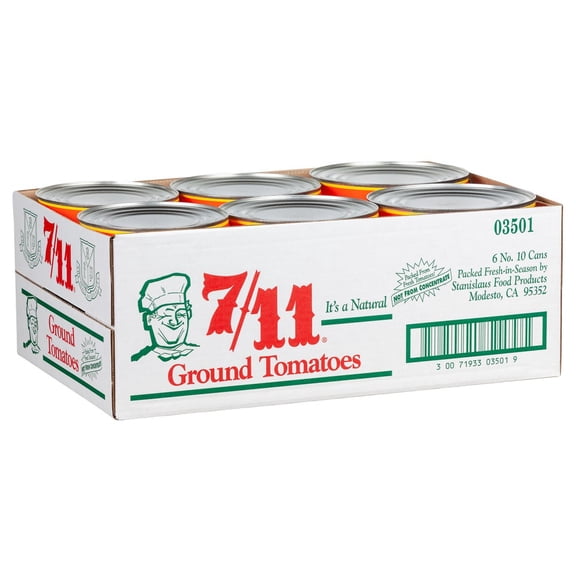 Stanislaus 7/11 Ground Unpeeled Tomatoes, 6 x #10 Cans (Case)