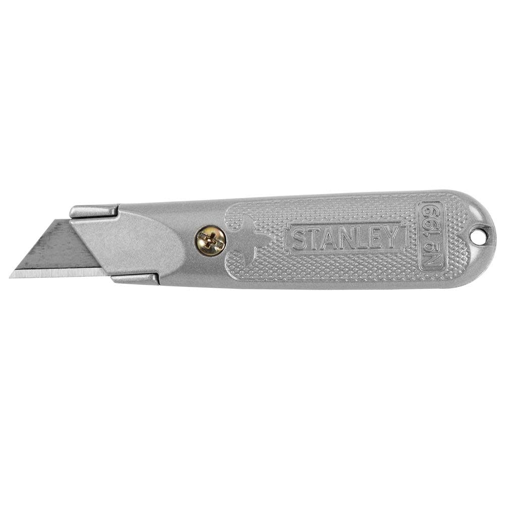 Stanley Utility Knife, Fixed Blade, Utility, General Purpose, Metal, 6 in  L. 10-399