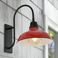thumbnail image 1 of JONATHAN Y Stanley 12.25" 1-Light Farmhouse Industrial Indoor/Outdoor Iron LED Gooseneck Arm Outdoor Sconce, Red, 1 of 7