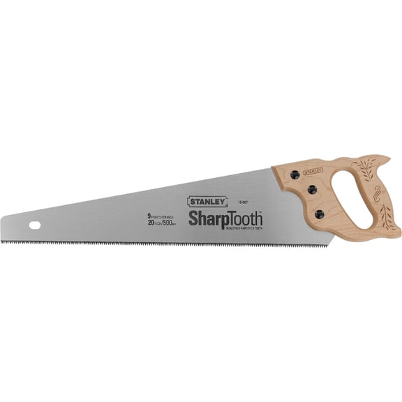 Stanley Handsaw Contractor Grade Short Cut - 8-Point, 20-Inch Heavy-Duty Construction, Professional Use