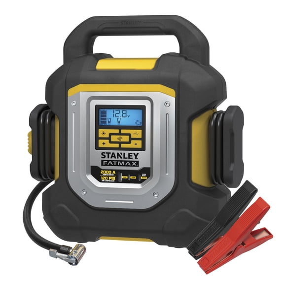 Stanley 2000 Peak Amp Jump Starter, USB Power Bank, Compressor (J20CF)