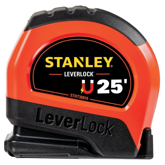 Stanley Leverlock High Visibility Magnetic Tape Measure, 25 ft