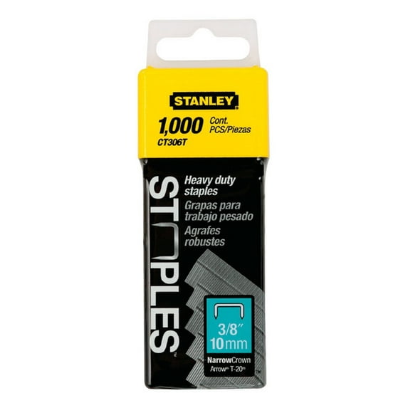 Stanley 3/8 Inch Heavy Duty Staples, 1000 count