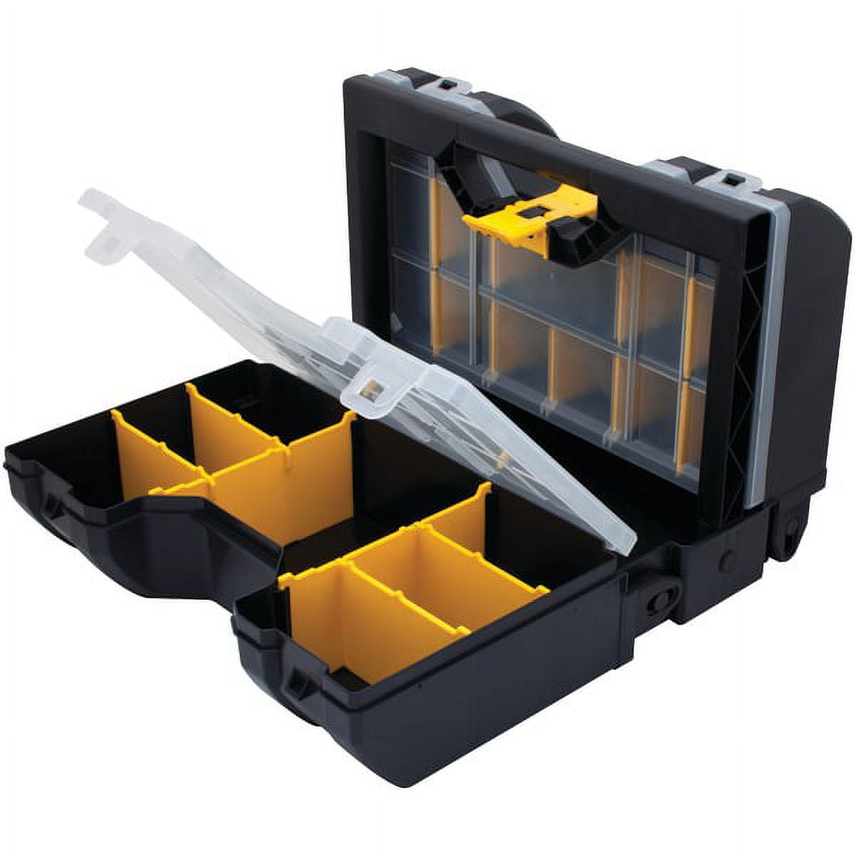 CASOMAN Tool Box Organizer Interlocking Black Small Parts
